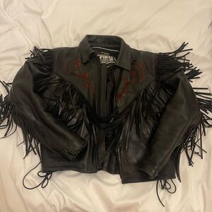 First Genuine Black Leather Jacket